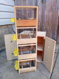 Handmade 4-Unit Canary Training Cage 