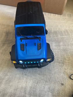 Blue RC Off-Road Crawler Truck with LED Lights
