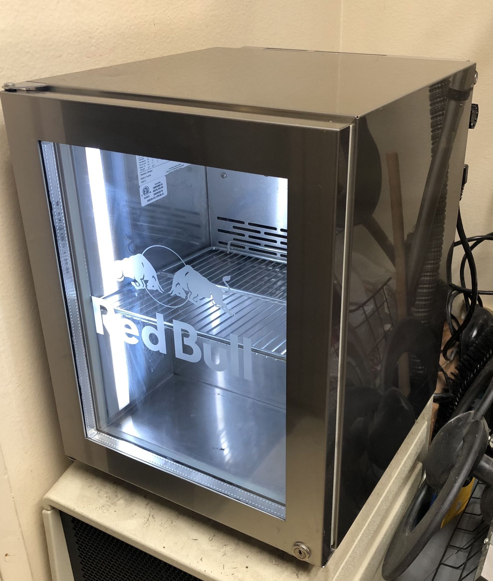 Red Bull Premium Stainless Steel Mini Fridge