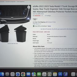 Tesla Model Y Trunk Storage Bins