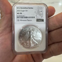 2023 Eagle 🦅 MS70  U.S Invention Series 