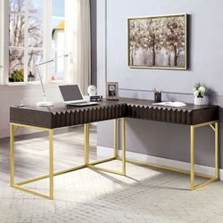 Brand New Walnut Corner Desk 