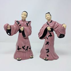 1960s Japanese Porcelain Geisha Figurines (pair)