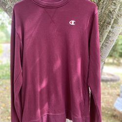 Champion Burgundy Men’s Size M Crewneck Sweatshirt Sweater Size Medium