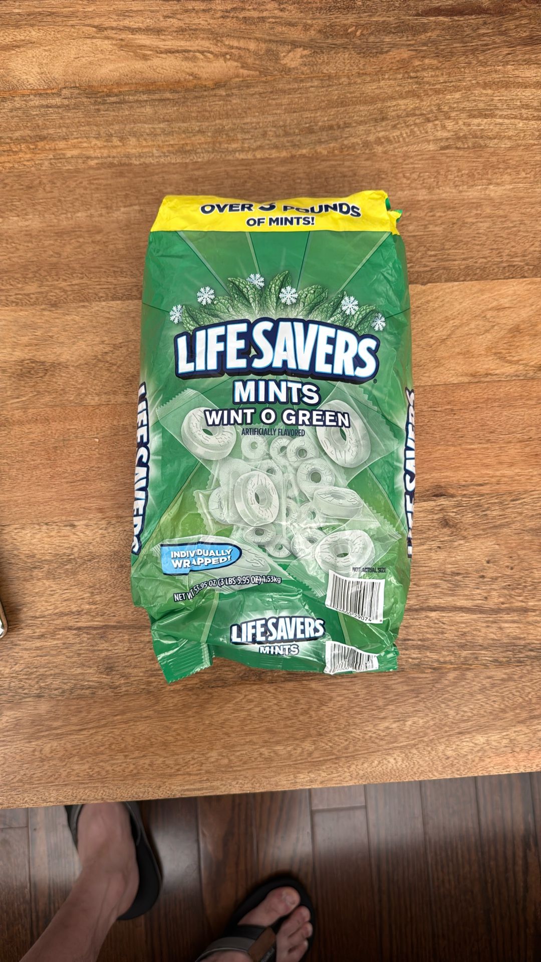 Mint Candy Individually Wrapped, Bulk Bag 3.3 Pounds - Perfect For Offices, Parties, Holiday, etc.