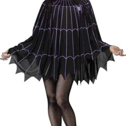 Silver spiderweb poncho (new) Halloween