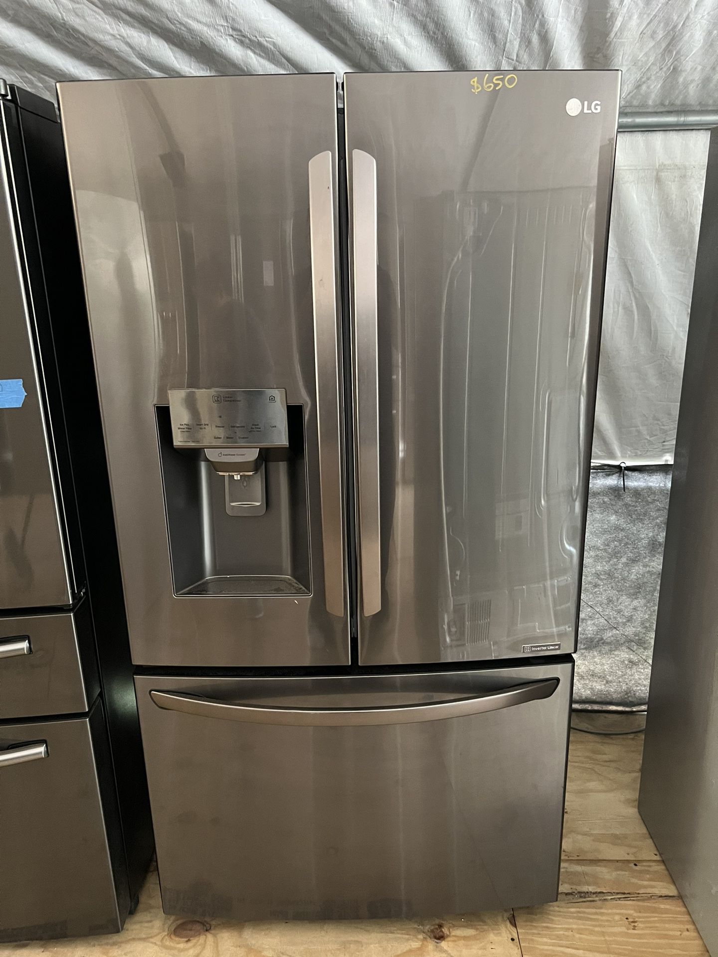 Lg French Door Refrigerator  60 day warranty/ Located at:📍5415 Carmack Rd Tampa Fl 33610📍