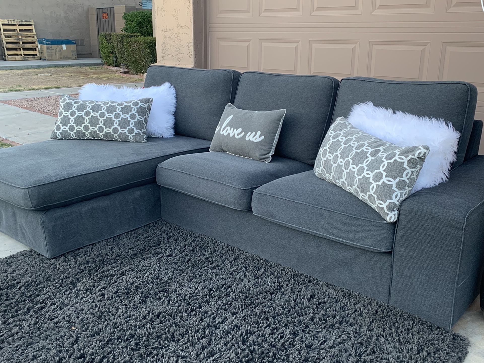 Dark Gray Ikea Kivik Two Piece Sectional *Pending Delivery*