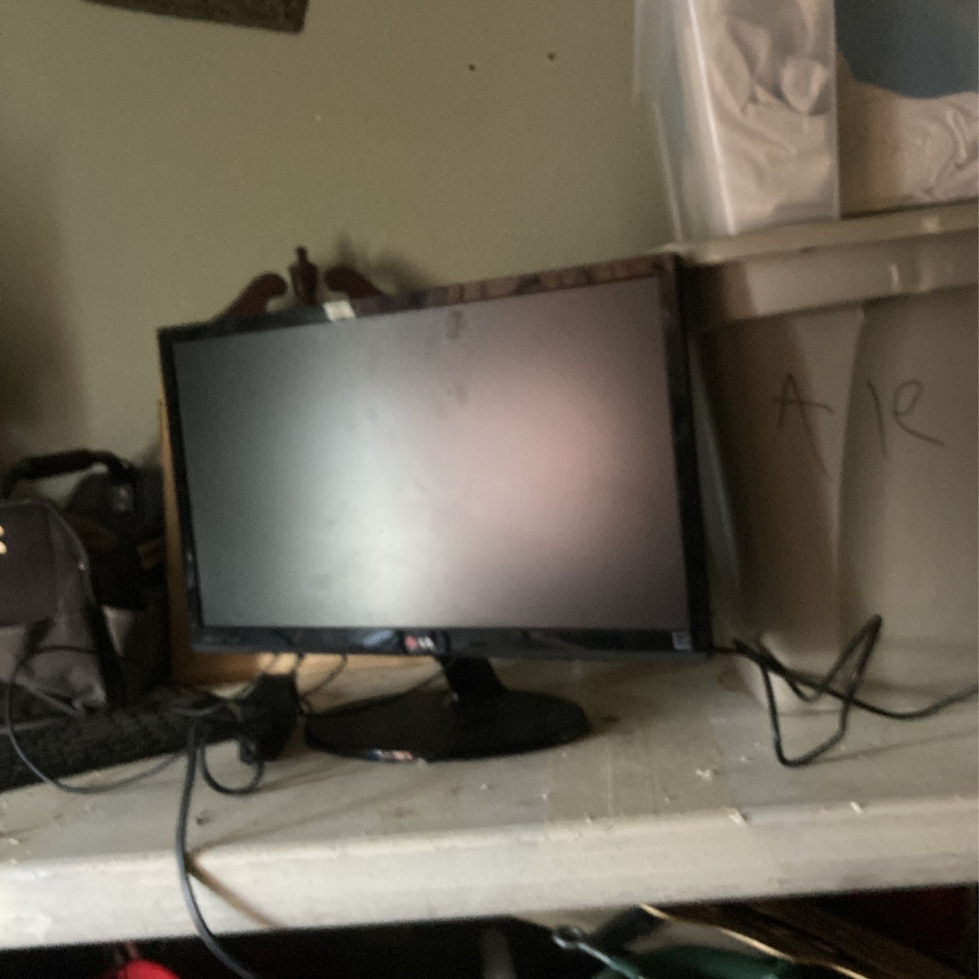 Monitor and keyboard