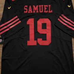 49ers Jersey Black Red Super Bowl Patch Deebo Samuel 19