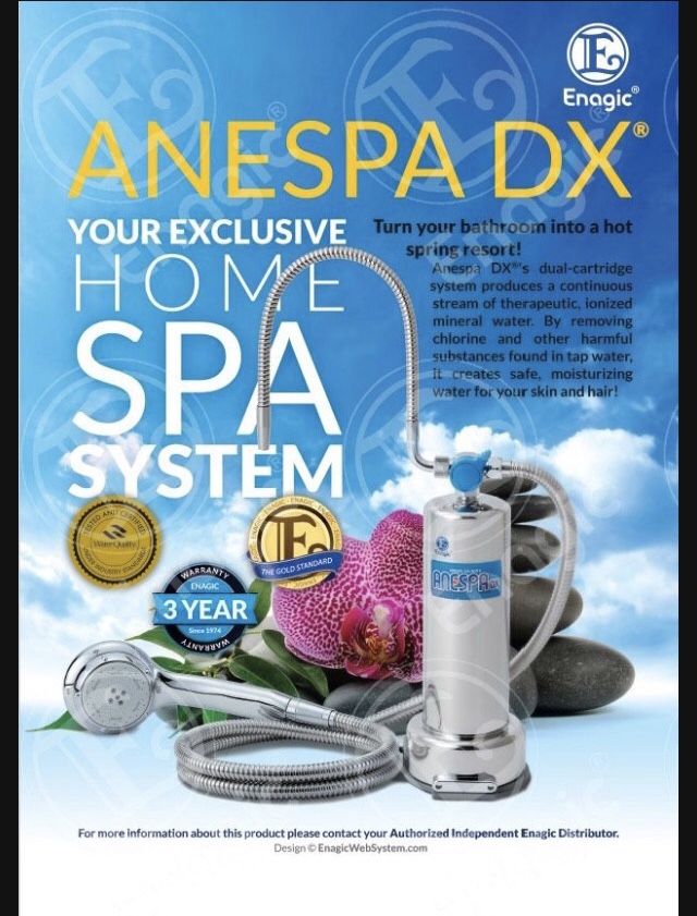 New Enagic ANESPA DX shower filter ! Best Quality Stainless Steel Medical Grade made in Japan ! 2 Filters ! Save 50% and No Tax