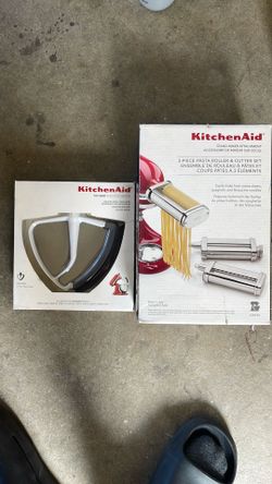 Kitchen aid 3 piece pasta cutter set & tilt head flex edge beater