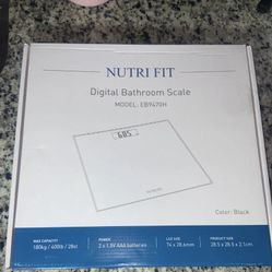 NUTRI FIT Digital Bathroom Scale Body Weight Scales 400 lbs Ultra Slim Most Accu