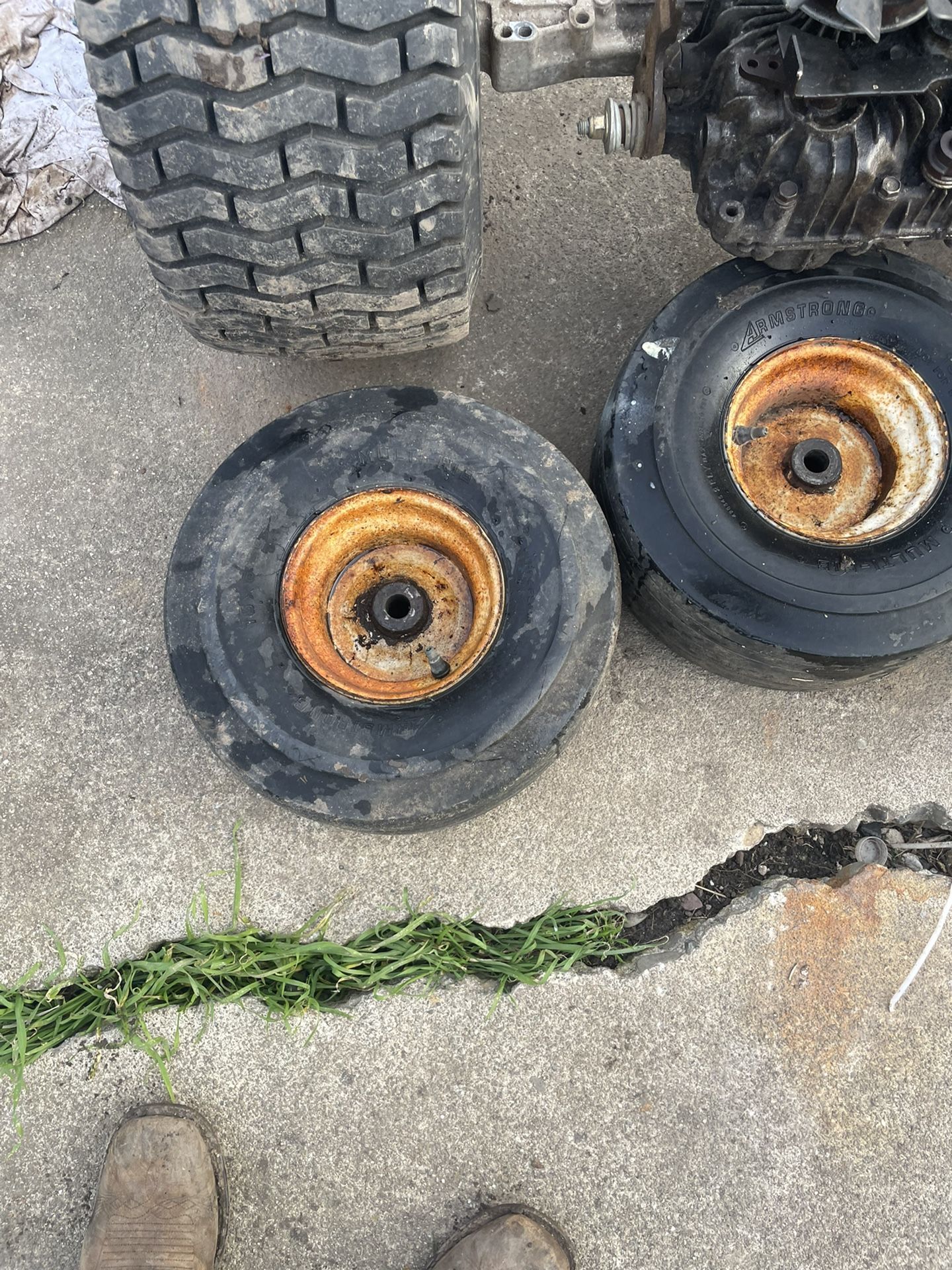 Lawn Mower Axle And Tires For Riding Mowers 