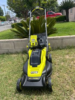 RYOBI ONE+ HP 18V Brushless 16 in. Cordless Battery Walk Behind Push Lawn Mower with (1) 4.0 Ah Batteries and (1) Charger