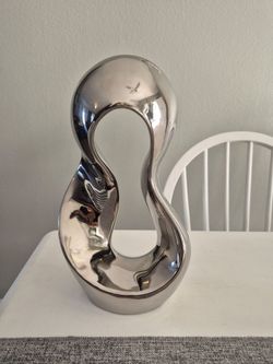 Modern Silver Abstract Sculpture