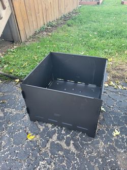 Black Steel Fire Pit Box