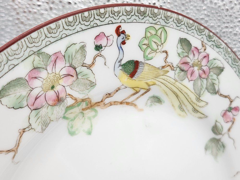 Vintage Nippon Hand Painted Oriental Bird of Paradise 10" Dinner Plate