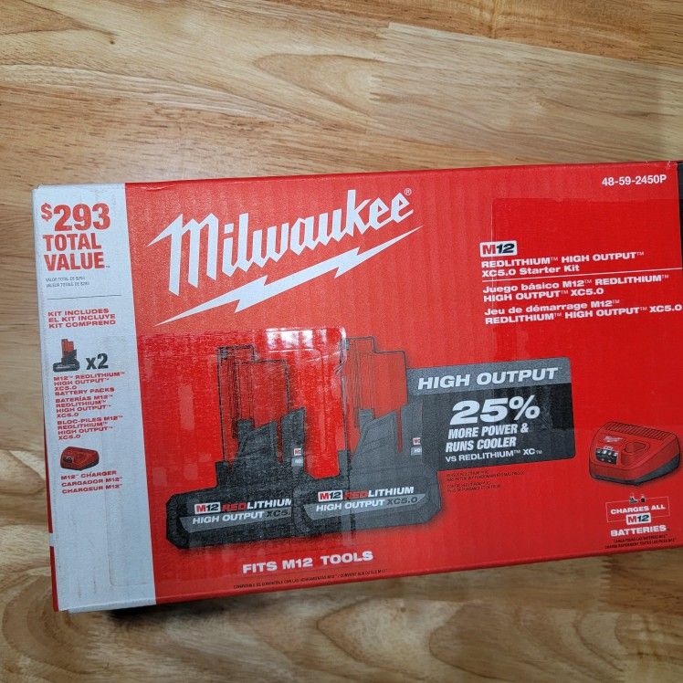 M12 5.0 Battery And Charger