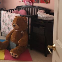 4 in 1 Wood Baby Crib with changing Station 