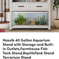Brand  New Hassib 40 Gallon Aquarium Stand/Kitchen Cabinet 