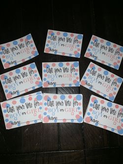 Baby Reveal Voting Cards