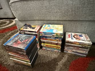 Big bundle of books and DVDs 70+ pieces