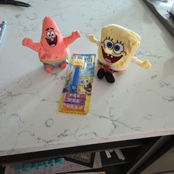 NEW WITHOUT TAGS SPONGE BOB 10"'PATRICK 7" SEE DESCRIPTION 