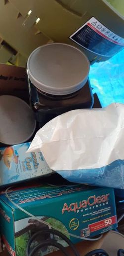 Fish filter, food, cleaning products, test kits,more