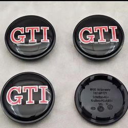 4 65mm VW Volkswagen GTI Rim Center Caps. GTI Projector Door Lights Sold Separately SHIPPING AVAILABLE 