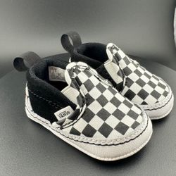 Slip On V Crib Checker - Black White 