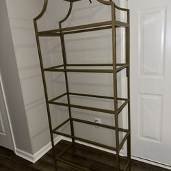 Golden Glass Book Shelf