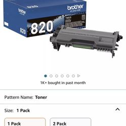 Brother Genuine TN820 2-Pack Standard Yield Black Toner Cartridge with Approximately 3,000 Page Yield/Cartridge