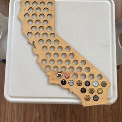 California Beer Bottle Cap Display