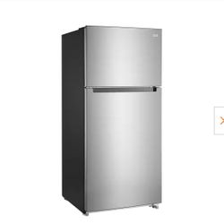 18 cu. ft. Top Freezer Refrigerator in Stainless Steel Look