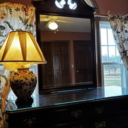 Ethan Allen Georgian dresser and mirror
