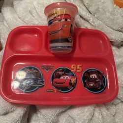 Cars Food Tray And Sippy Cup