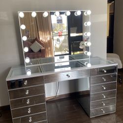 Mirrored Makeup Vanity  In Stock Financing available 