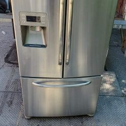 GE 3 Door Stainless Refrigerator 