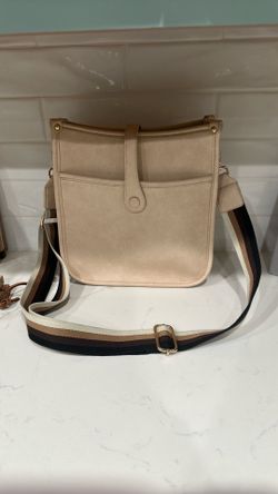 Beige feau leather purse