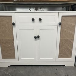 White Storage Cabinet – Solid & Heavy Duty