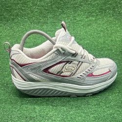 Skechers Shape Ups Womens 7 Shoes Pink Silver Training Tone Up Walking
