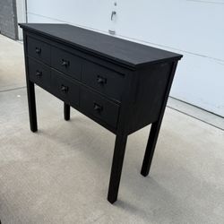 Matte Black Apothecary Console Table – Modern Industrial Entryway Credenza