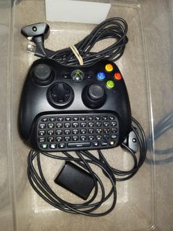 Mint xbox 360 controller with chat pad and battery kits