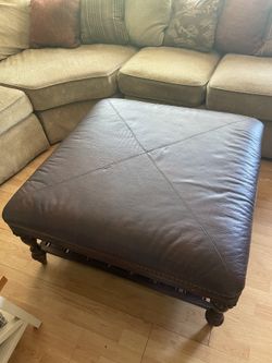 Leather Ottoman