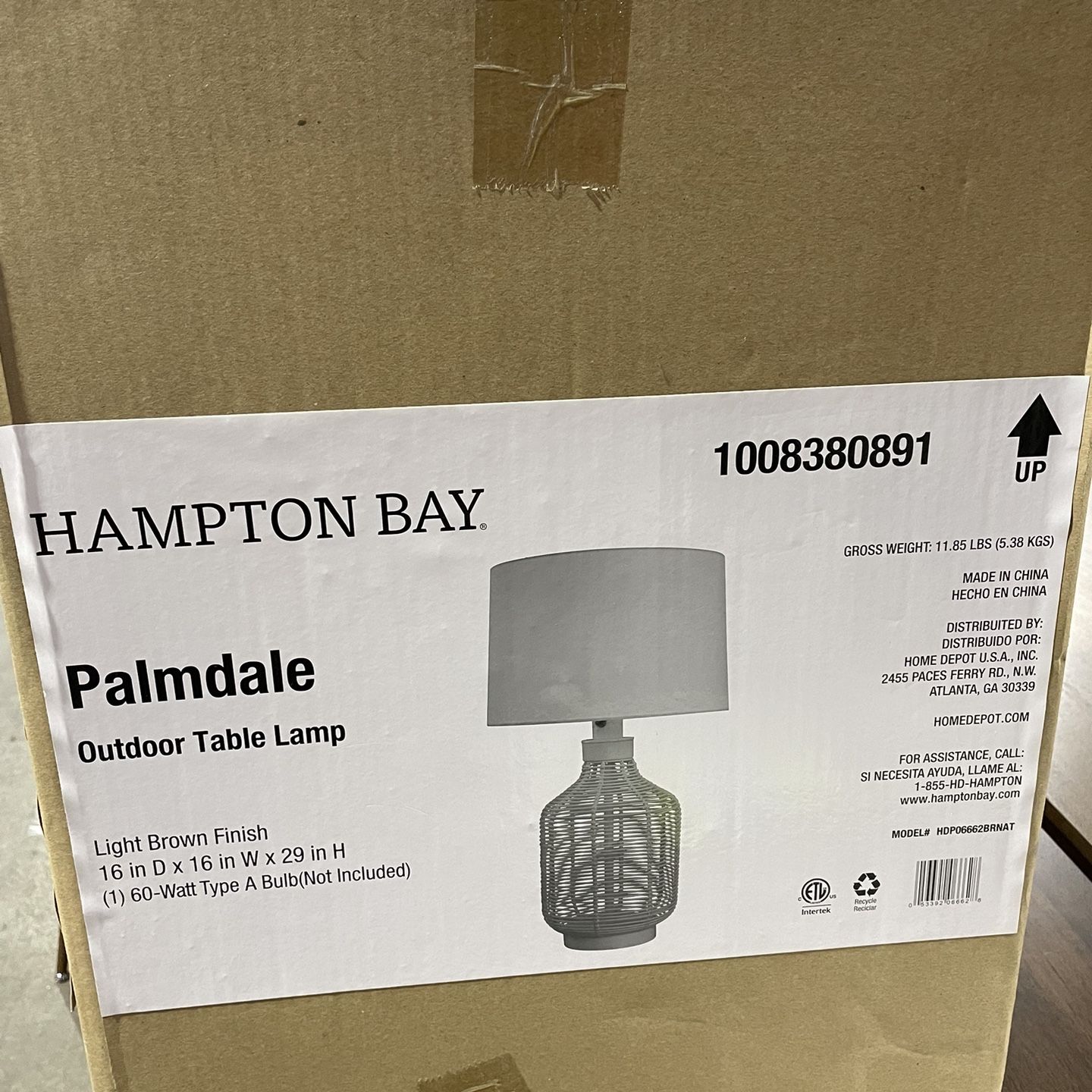 Palmdale Outdoor/indoor Natural Table Lamp 