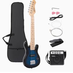 30 inch Kids Electric Guitar with 5w Amp, Gig Bag, Strap, Cable, Strings and Picks Guitar Combo Accessory Kit, 