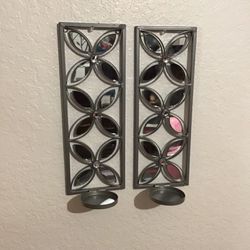 Set Of Wall Decor Candle Holders