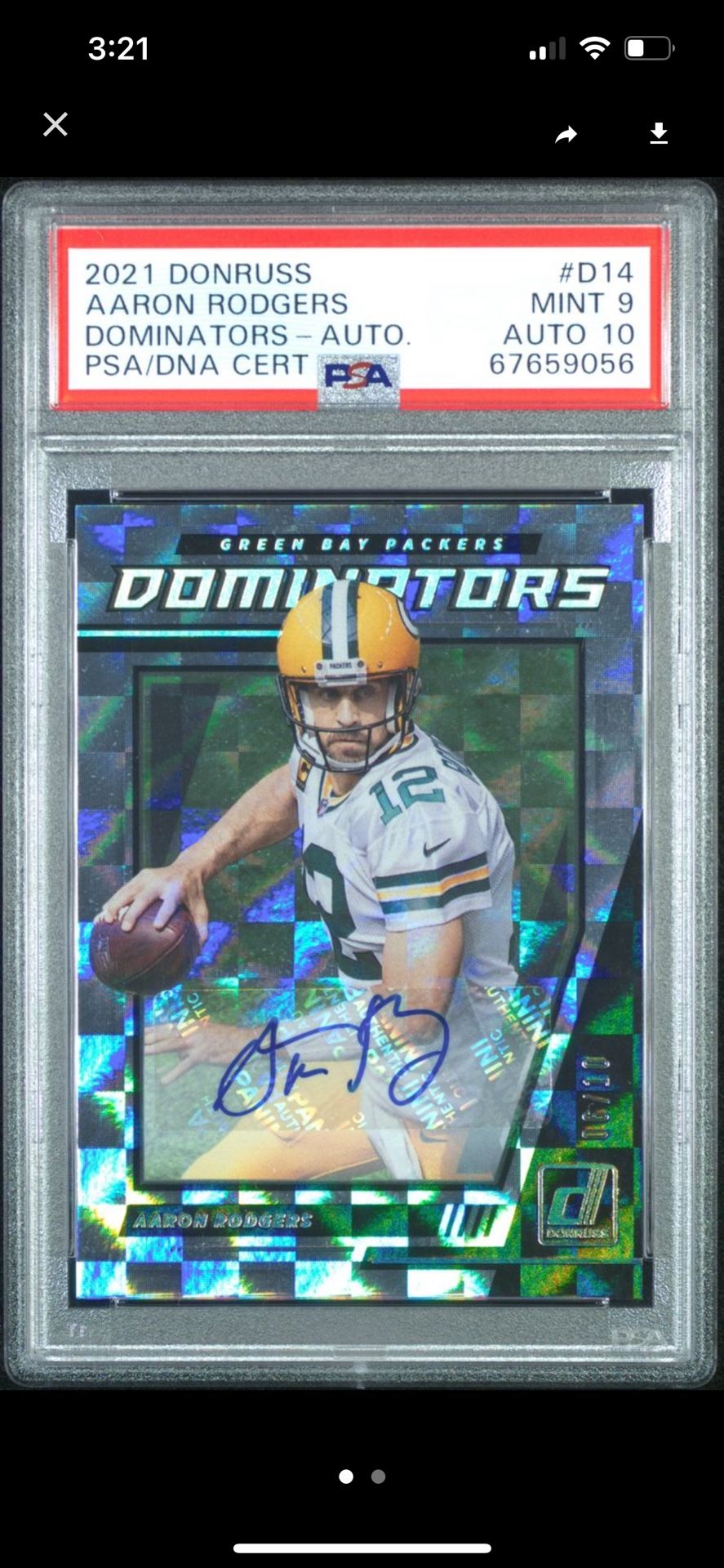 Aaron Rodgers Auto PSA