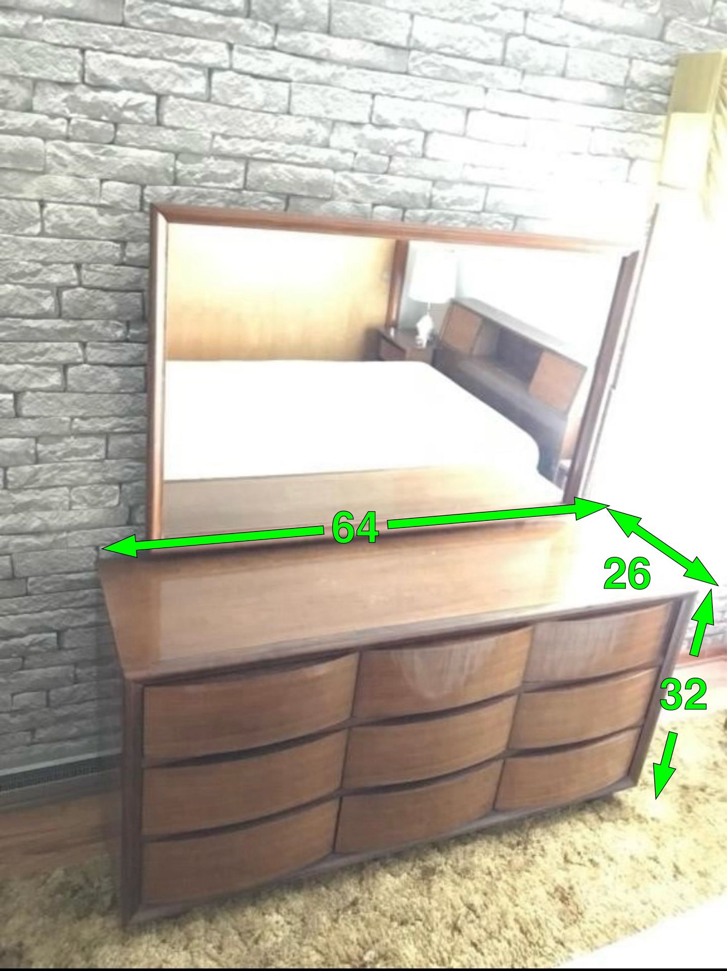 5 Pc MCM Bedroom Set 